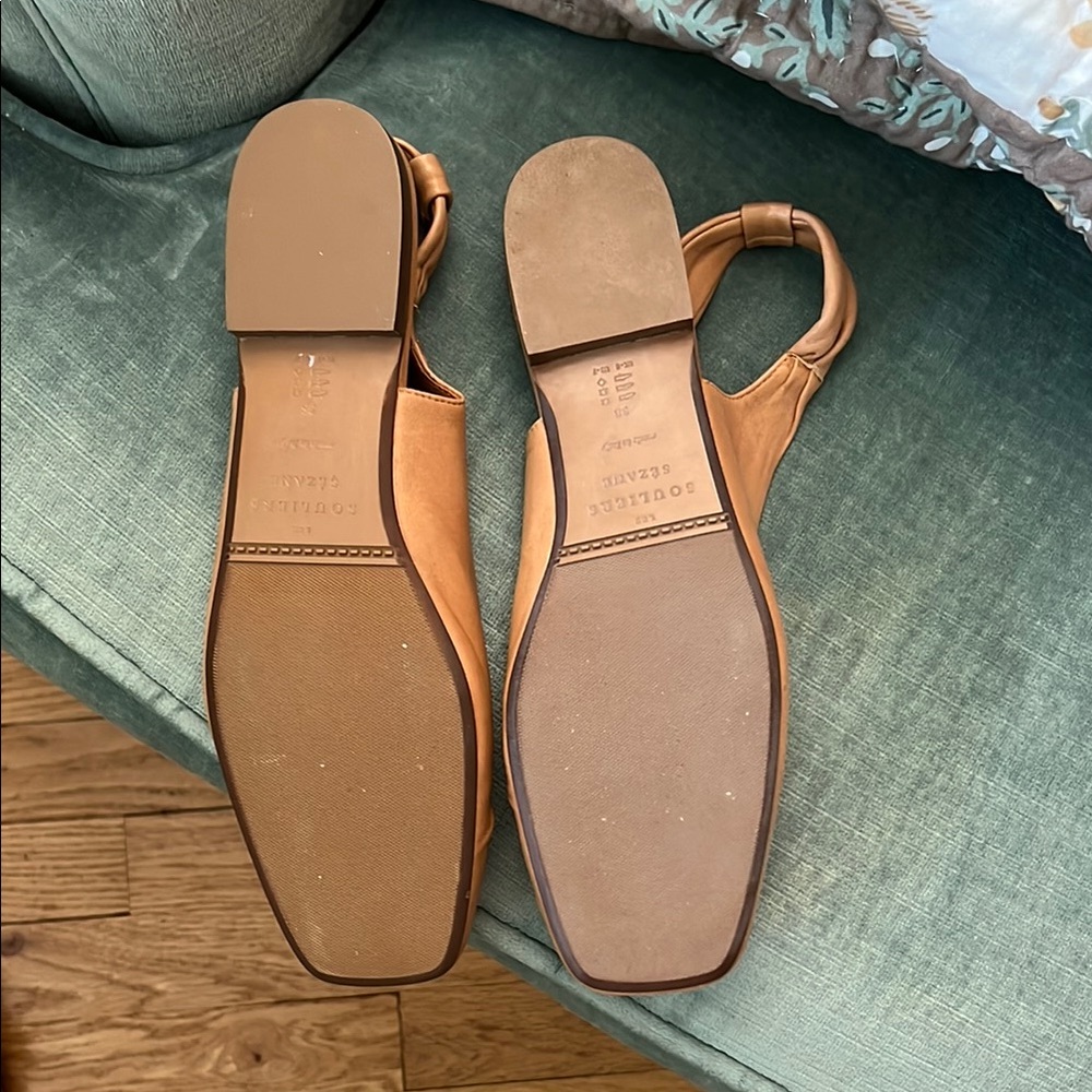 Sezane Mustard Tan Slingback Ballet Flats - Picture 7 of 7